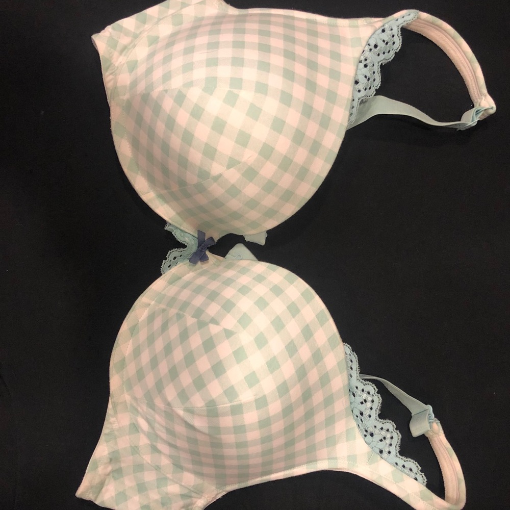Lane Bryant Cacique Bra Boost Plunge 40D Gingham